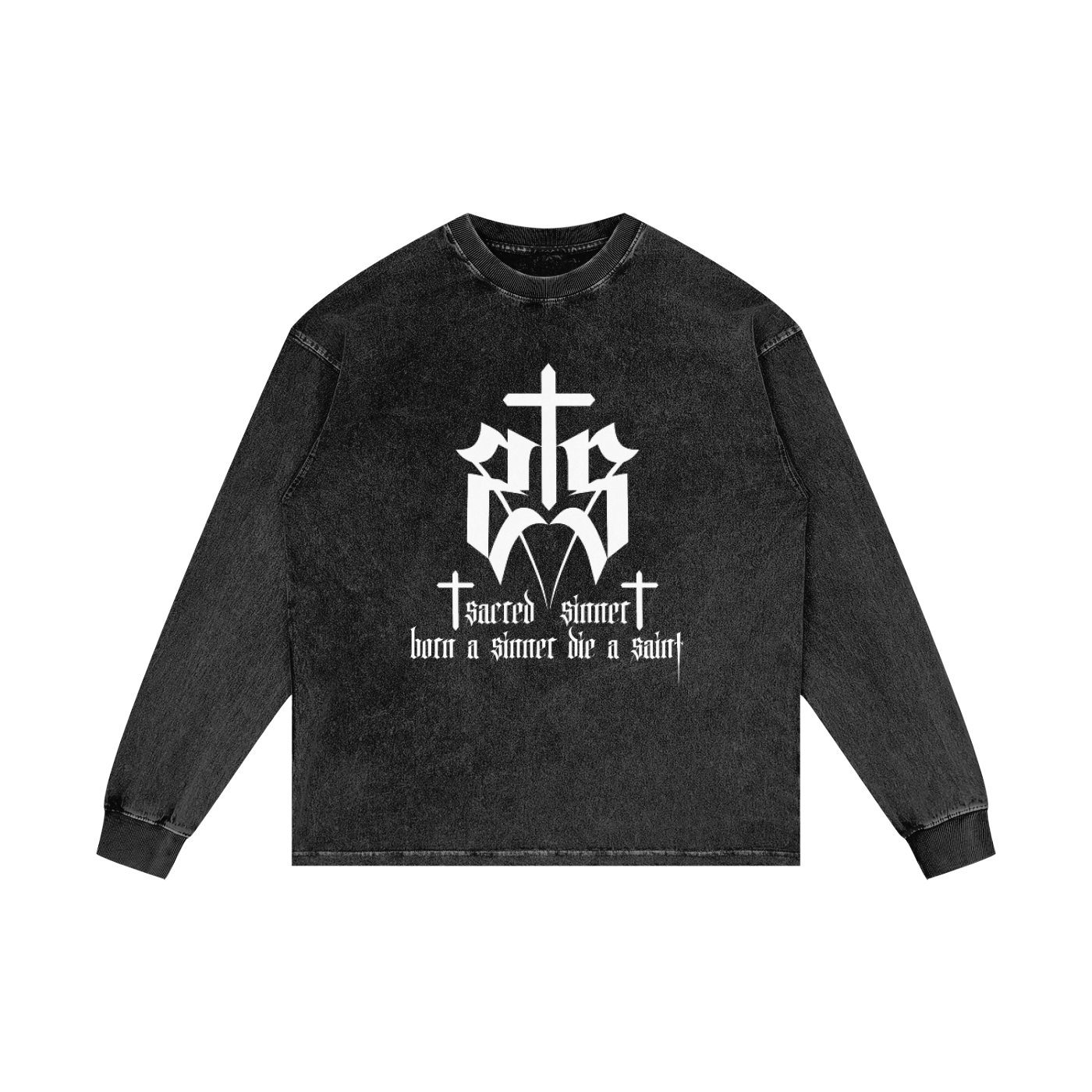 SS BASDAS ACID WASH LONG SLEEVE