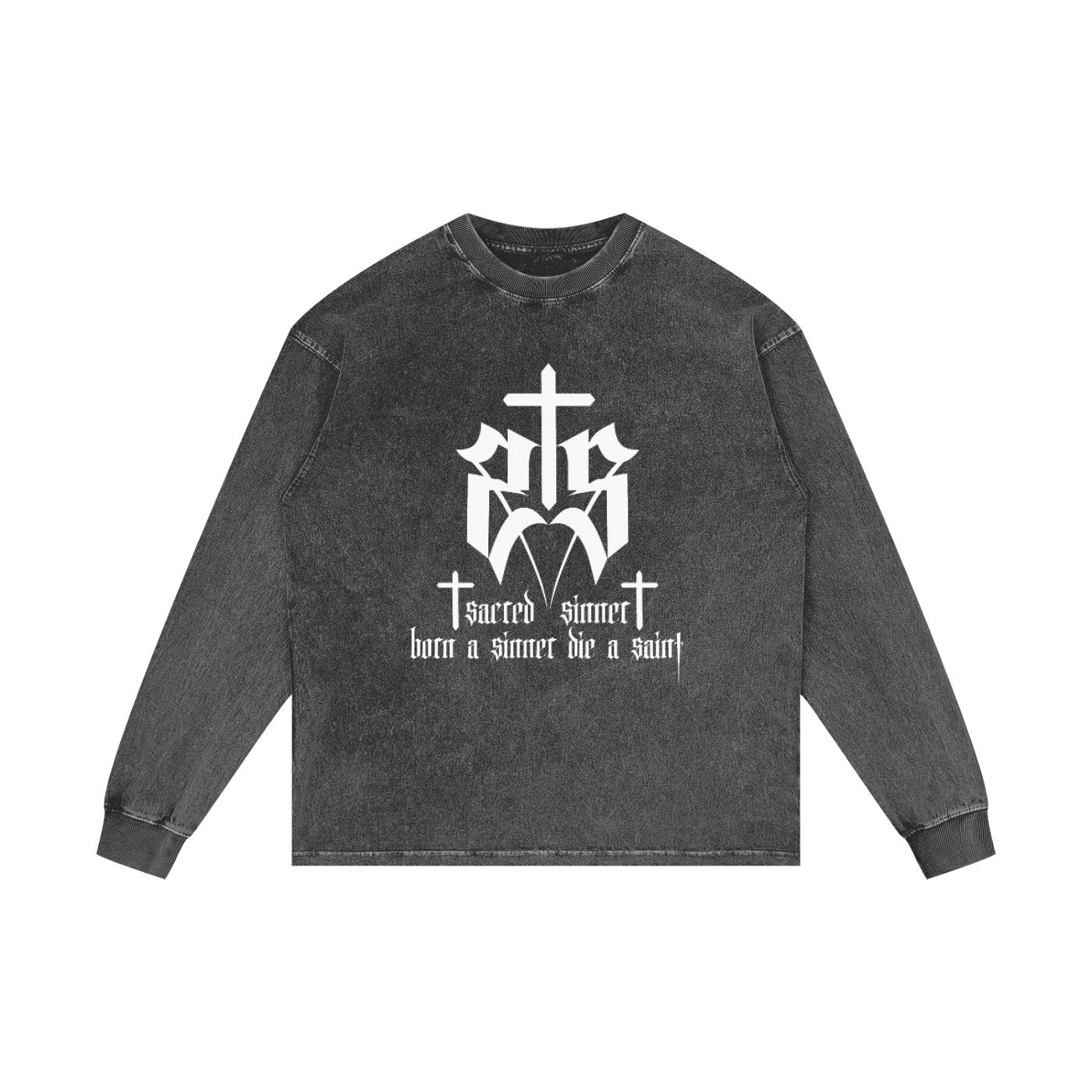 SS BASDAS ACID WASH LONG SLEEVE