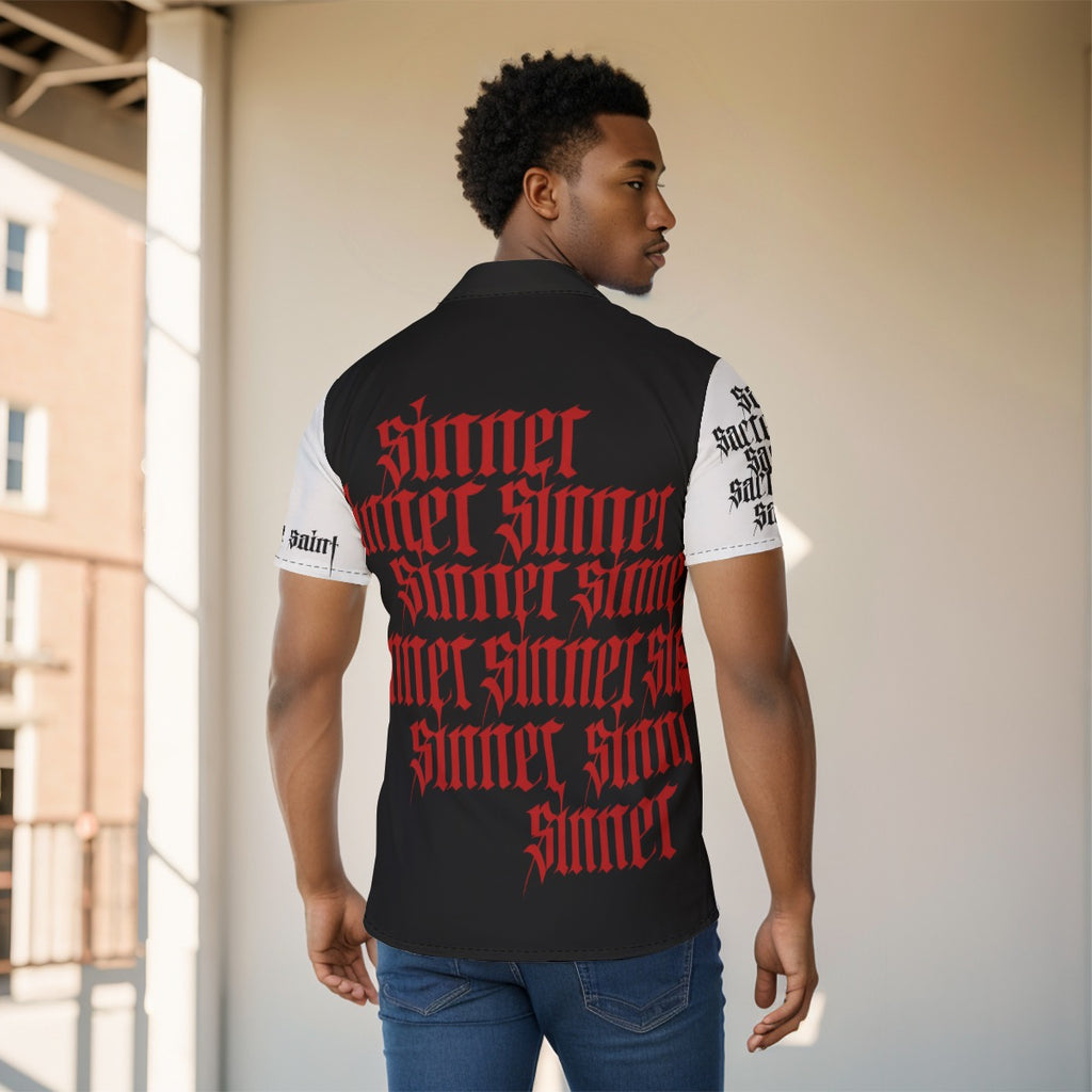 SINNER BUTTON DOWN BLACK