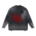SUNFADE DISTRESSED SINNER SWEATER