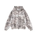 340GSM Unisex Heat Transfer Desert Camouflage Zip-Up Hoodie 	Branch Camouflage